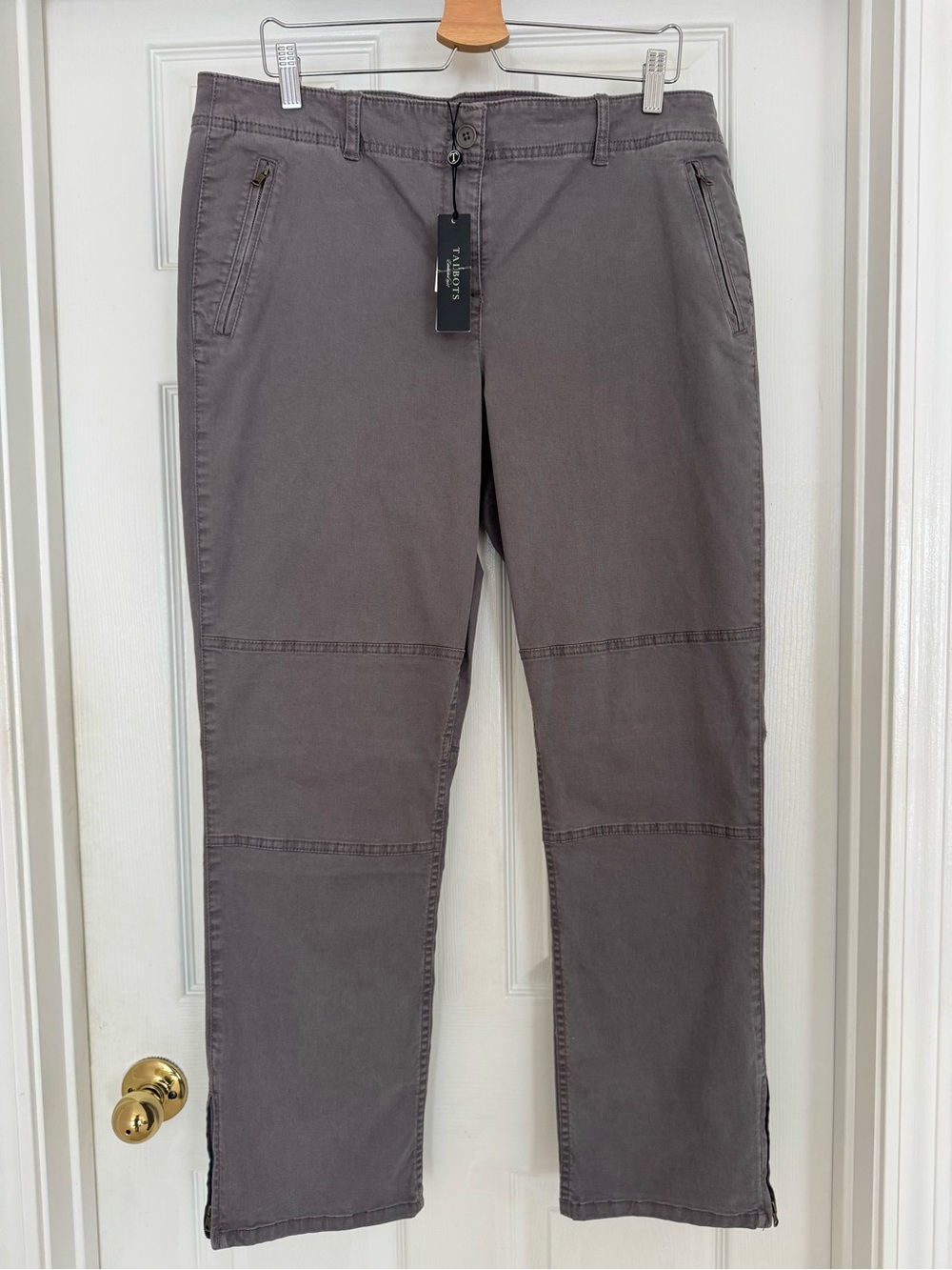 Talbots Modern Fit Women’s Cotton Chinos in Slate Gray